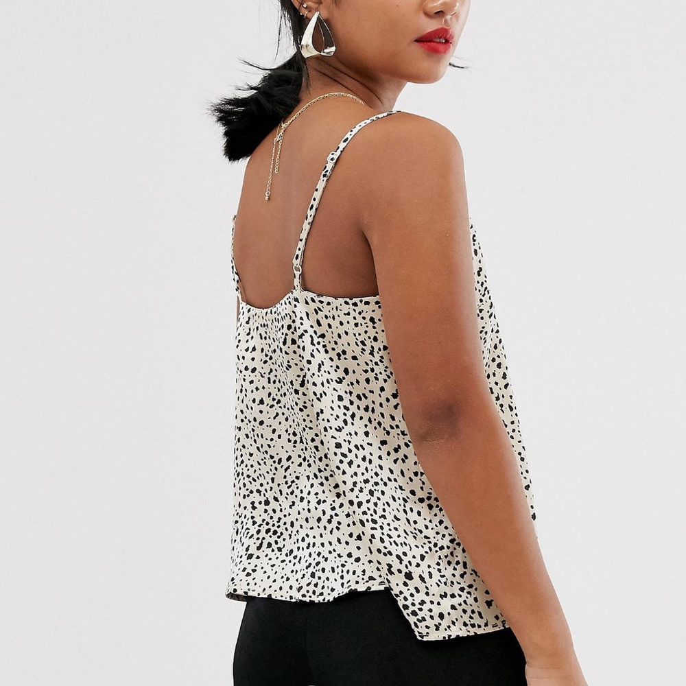 ASOS Petite Satin Cami, Animal Print | Size 8P